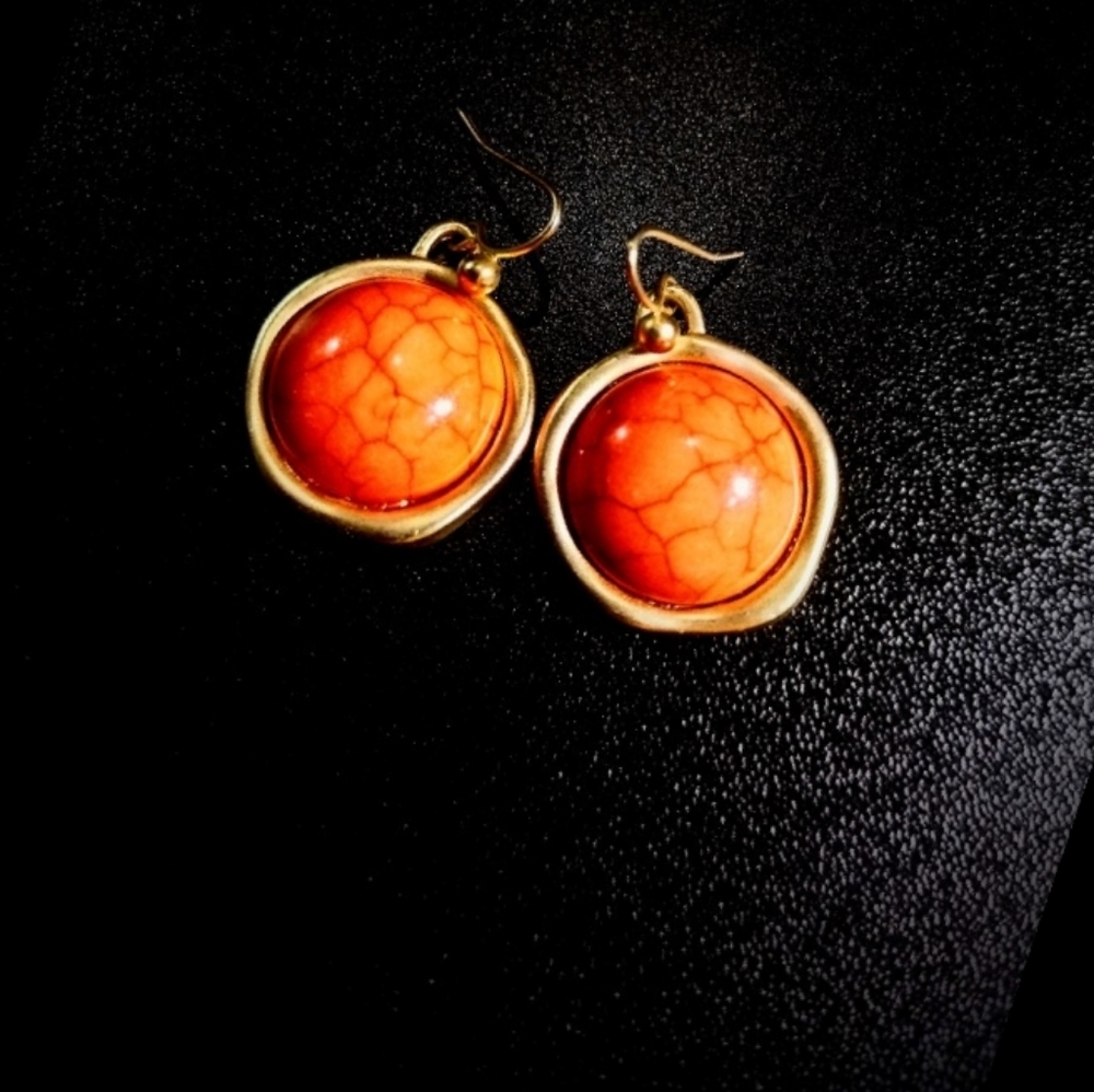 Chico's- Fashion Jewelry Earrings- Strange Orange Balls That Dangle From The Ear